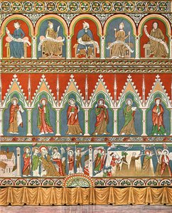 Decoratie in de Oude Kerk van Stora Råda, Västra Götaland, Zweden, 1928 door Unbekannt