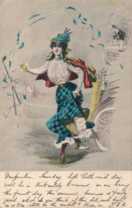 Decoratieve Vrouwelijke Golfer 1, c1904 door Unbekannt