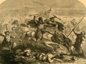 Nederlaag van de Saksen door Arthur