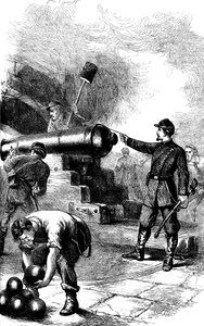 Verdediging van Fort Sumter, South Carolina, 1861 door Unbekannt