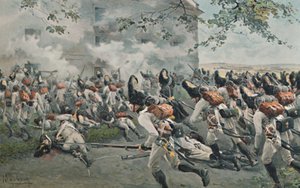 Verdediging van de graanschuur bij Essling, 1809