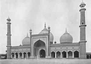 Delhi. De Jumma Musjid, c1910 door Unbekannt