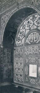 Delhi. De Schalen van Gerechtigheid Uitgehouwen Marmeren Scherm waardoor petities werden ontvangen, ca. 1910 door Unbekannt