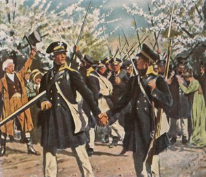Vertrek van het leger in de strijd voor onafhankelijkheid, lente 1813, 1936