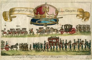 Afbeelding van de Koninklijke Boheemse Kroon: Presentatie van de intocht van de Koninklijke Boheemse Kroon, 1743 door Unbekannt