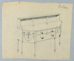 Ontwerp voor Dressoir met Neoklassieke Ornamenten, oktober 1900