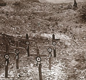 Vernietigde batterij, Fort Vaux, Noord-Frankrijk, ca. 1914-ca. 1918