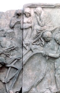 Detail van het Grote Fries van het Pergamon Altaar, 180-159 v.Chr. door Unbekannt
