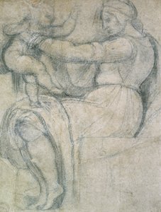 Detail van het Plafond van de Sixtijnse Kapel, 1508-1512 door Unbekannt