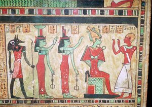 Detail van een Egyptische grafsteen door Unbekannt