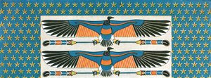 Detail van plafondschildering in het graf van Bekenranef in Sakkara, Egypte door Unbekannt