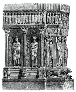 Detail van het portaal van St Trophimus, Arles, 12e eeuw door Unbekannt