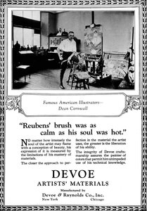 Devoe Artists Materials: Beroemde Amerikaanse Illustratoren - Dean Cornwell, c1923, 1923 door Unbekannt
