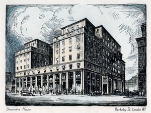 Devonshire House, Berkeley Street, Londen, ca. 1910-1929 door Unbekannt