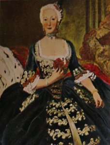 De echtgenote van Frederik de Grote 1715-1797. - Schilderij van Pesne, 1934 door Unbekannt