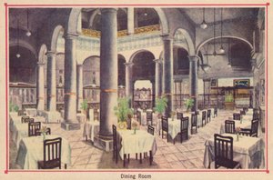 Eetkamer - Hotel Florida - Havana - Cuba, ca. 1910 door Unbekannt
