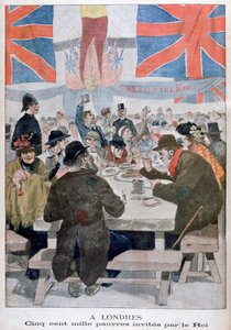 Diner voor de armen ter viering van de kroning van Koning Edward VII, Londen, 1902 door Unbekannt