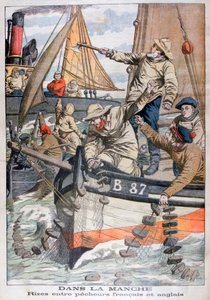Geschil tussen Franse en Engelse vissers in het Kanaal, 1904 door Unbekannt