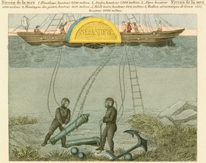 Duikers bergen kanonnen van de zeebodem, c1855