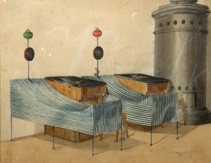 Slaapzaal in het Cadettenkorps door Unbekannt