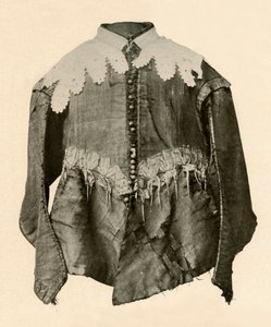 Dubbel van zwarte zijde afgezet met punten van galon met zilveren aiglets, 17e eeuw, 1937