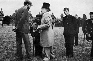 Dr. Barnardo bij een van zijn huizen, 1905