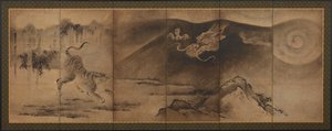 Draak en tijger, Momoyama of Edo-periode, 17e eeuw