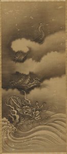 Draak en golven, Edo-periode, 1615-1868