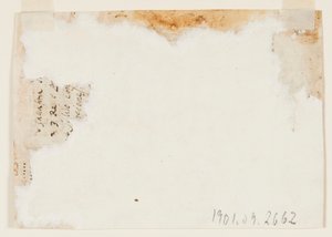Tekening, Pagina van een schetsboek; Apollo en Aurora door Unbekannt