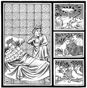 Droom van Childeric, 1849 door Unbekannt