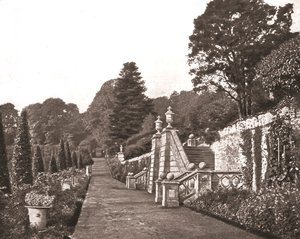 Drummond Castle tuinen, Perthshire, Schotland, 1894