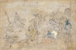 Durga en Kali Naderen de Verzamelde Legers van Chanda en Munda, ca. 1780