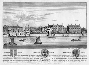 Durham House, Salisbury House en Worcester House, Londen, ca. 1630 1808 door Unbekannt