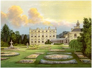 Dytchley House, Oxfordshire, huis van burggraaf Dillon, ca. 1880