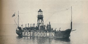 East Goodwin Lichtschip anderhalve mijl ten oosten van de Goodwin Sands, 1937