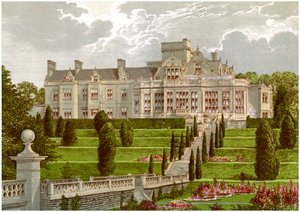 Easton Hall, Lincolnshire, huis van Baronet Cholmeley, ca. 1880