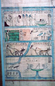 Egyptisch beeld van landbouw in de Elyseïsche Velden door Unbekannt