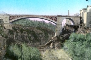 El-Kantara-brug, Constantine, noordoost Algerije door Unbekannt