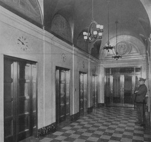 Liftlobby, Kamer van Koophandel Gebouw, Newark, New Jersey, 1924