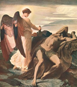 Elia in de Wildernis, 1877-1878 door Unbekannt
