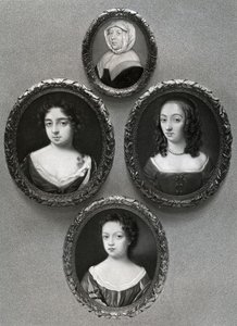 Elizabeth Cromwell, moeder van Oliver Cromwell, en zijn dochters, Mary, Elizabeth en Bridget, 1899 door Unbekannt