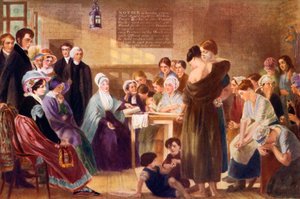 Elizabeth Fry 1780-1845 bezoekt Newgate Prison, 1926