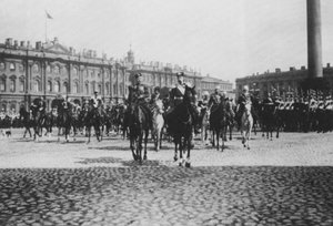 Keizer Franz Joseph I van Oostenrijk op staatsbezoek in Sint-Petersburg, Rusland door Unbekannt
