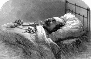 Keizer Napoleon III van Frankrijk op zijn sterfbed, 1873