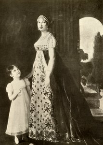 Empire jurk en kinderjurk versierd met Valenciennes kant, 1804, 1937 door Unbekannt