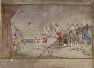 Keizerin Catharina II met haar familie en hovelingen, Eind 1780s door Unbekannt