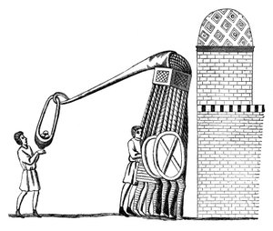 Machine voor het werpen van stenen, 1870 door Unbekannt