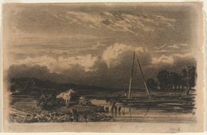 Engels uitzicht, naar Jules Dupré, 1800s door Unbekannt