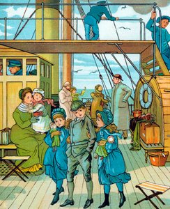Engels gezin op reis naar Frankrijk, 1886 door Unbekannt