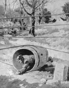 Binnenkomst in Nederland vanaf de Belgische grens, 1915